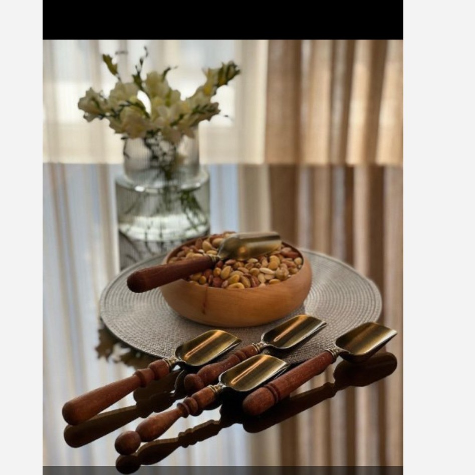 قاشق آجیل دسته چوبی