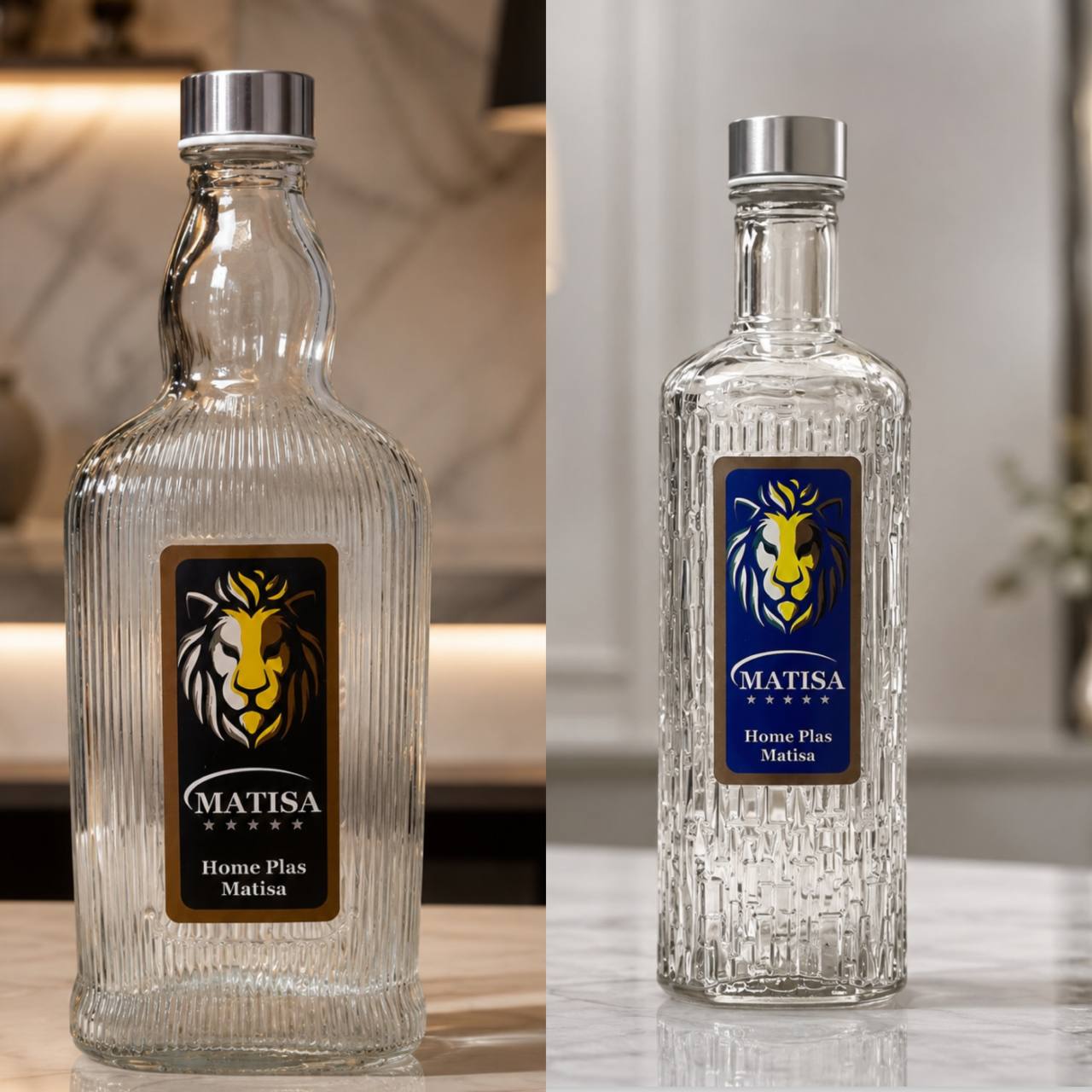 بطری آب شیشه طرح جور گلتیسا