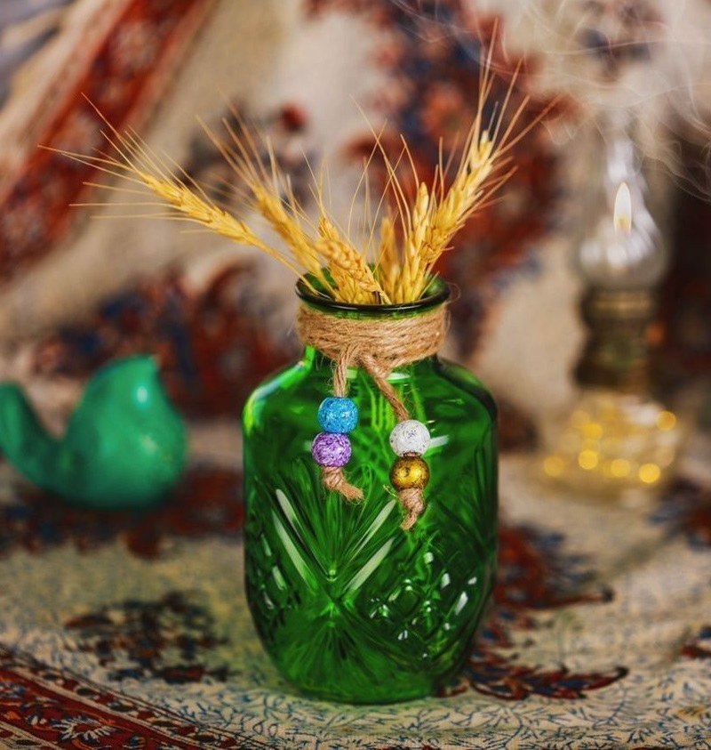 گلدان شیشه ای نگین