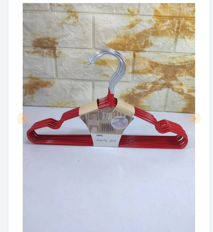 چوب لباسی فلزی روکش دار کودک ۱۰ عددی